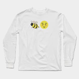 Hand Drawn "Be Happy!" for Summer Long Sleeve T-Shirt